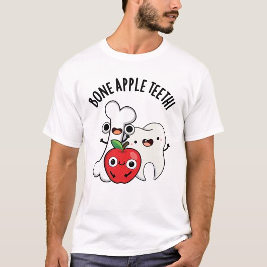 骨りんご歯の面白いBona+Appetitのダジャレ Tシャツ (正面)