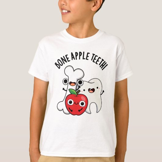 骨りんご歯の面白いBona+Appetitのダジャレ Tシャツ (正面)