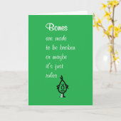 骨を折おもしろいった骨の回復詩を作る カード (黄色い花)