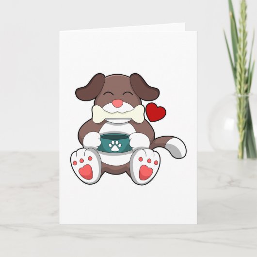 骨を持った犬 カード (正面)