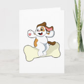 骨を持った犬 カード (正面)