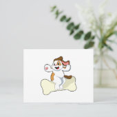 骨を持った犬 ポストカード (スタンド正面)