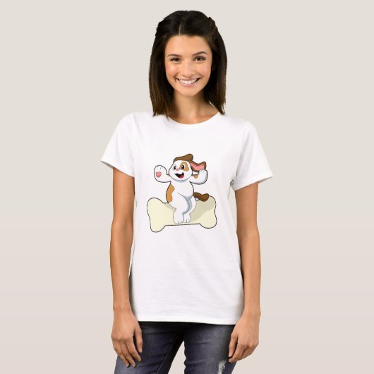 骨を持つ犬 Tシャツ (正面フル)