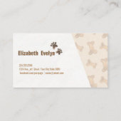 骨を搭載する水彩画ペット店のエレガントなカード 名刺 (裏面)