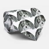 骨を搭載する無頓着なチャールズ王スパニエル犬 ネクタイ (ロール)