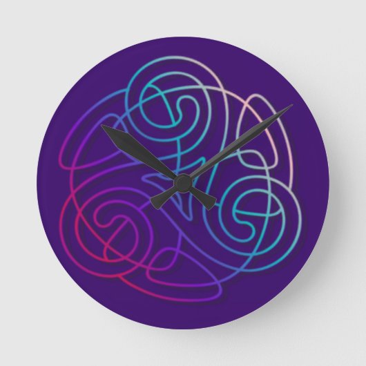 骨カラフル格像 ラウンド壁時計 (正面)