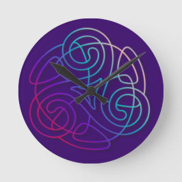 骨カラフル格像 ラウンド壁時計