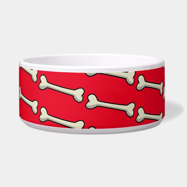 骨デザイン大ペットボウル ボウル (正面)