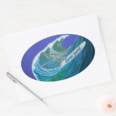 骨ヤードサーファー楕円シール 楕円形シール (封筒)