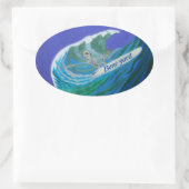 骨ヤードサーファー楕円シール 楕円形シール (バッグ)