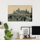 骨ヴィンテージビーチシーン、シエスタ ポスター (ホームオフィス)