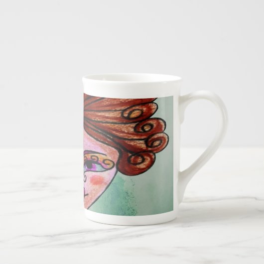 骨中国コーヒーマお洒落グ(女性 – 01) ボーンチャイナマグカップ (右)