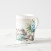 骨中国ダスティブルースペシャルティティーティーパーティーマグカップ ボーンチャイナマグカップ (正面右)