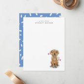 骨付きかわいい犬 ノートカード (正面/裏面インサイチュ)