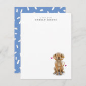 骨付きかわいい犬 ノートカード (正面/裏面)