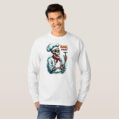 骨付きハロウィーンTシャツ – スケルトンシェフ Tシャツ (正面フル)