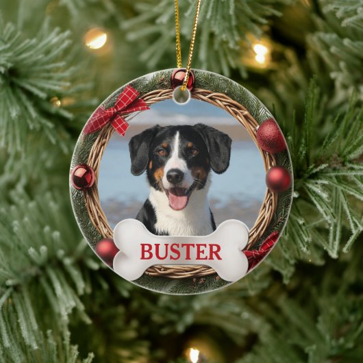 骨付き犬のクリスマスツリーオーナメント セラミックオーナメント (ツリー)