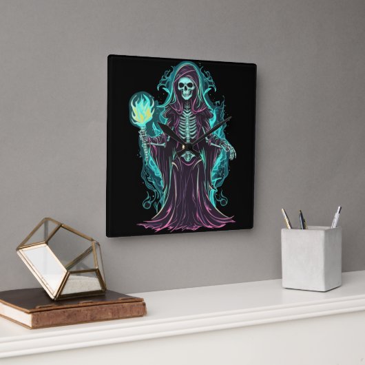 骨刈り機 スクエア壁時計 (オフィス)