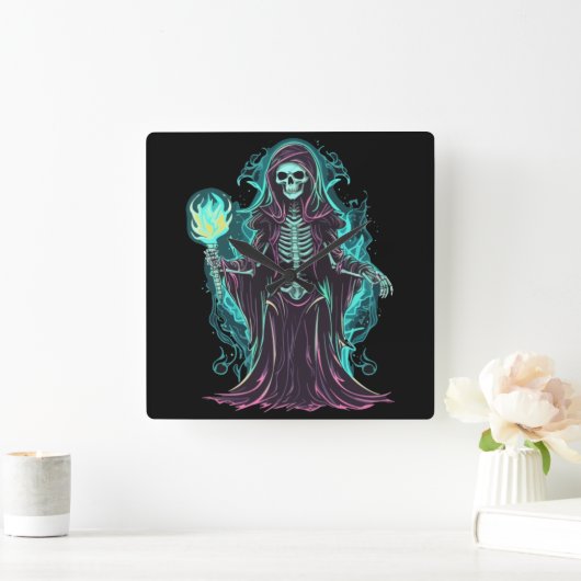 骨刈り機 スクエア壁時計 (ホーム)