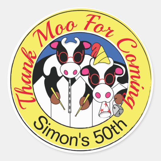 骨医おもしろい生誕会 ラウンドシール (正面)