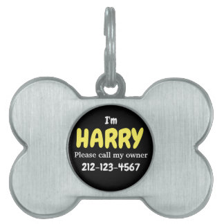 骨型犬ラベル ペットネームタグ
