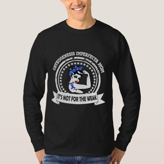 骨形成不全ママ弱いリブのためではない Tシャツ (正面)