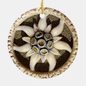 骨彫りエーデルワイス セラミックオーナメント (裏面)