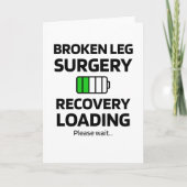 骨折した脚の手術回復 |骨折した脚の生存者 カード (正面)