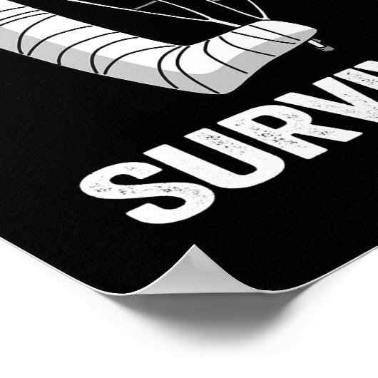 骨折した脚を生き残った人が怪我をして骨折した脚 ポスター (角)