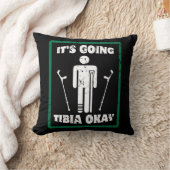 骨折した足の脛骨のOkayは健康なギフトをすぐに得ます クッション (ブランケット)