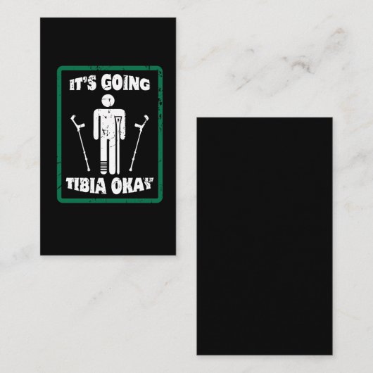 骨折した足の脛骨のOkayは健康なギフトをすぐに得ます 名刺 (正面/裏面)