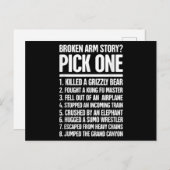 骨折してても面白い話ですよ ポストカード (正面/裏面)