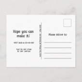 骨格おもしろいヴィンテージゴシックハローウィンパーティ インビテーションポストカード (裏面)