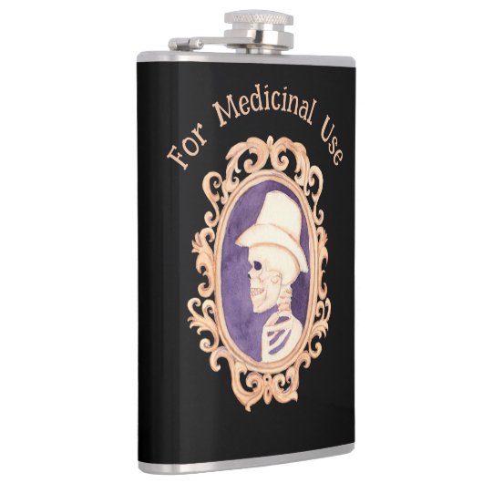 骨格のビニールフラスコのポートレート包まれた フラスク (右)