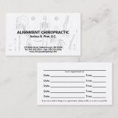骨格の設計図カイロプラクティックアポイントメントカード 名刺 (正面/裏面)