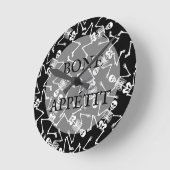 骨格の骨のアペティ ラウンド壁時計 (傾斜)