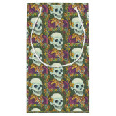 骨格ゴシック様式の紳士スカルハロウィーン抱き枕 スモールペーパーバッグ (裏面)