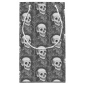 骨格ゴシック様式の紳士スカルハロウィーン抱き枕 スモールペーパーバッグ (裏面)