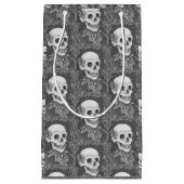 骨格ゴシック様式の紳士スカルハロウィーン抱き枕 スモールペーパーバッグ (正面)