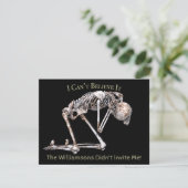 骨格ハローウィンパーティ招待状付き血文字 招待状 (スタンド正面)