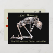 骨格ハローウィンパーティ招待状付き血文字 招待状 (正面/裏面)