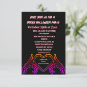 骨格ハートハローウィンパーティ招待状 招待状 (スタンド正面)