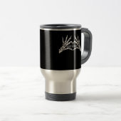 骨格ハート及び手クラシックデザイン トラベルマグ (正面右)