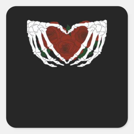 骨格ハート スクエアシール (正面)