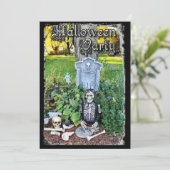 骨格パーソナライズされたハローウィンパーティ招待状 招待状 (スタンド正面)