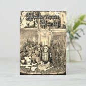 骨格パーソナライズされたハローウィンパーティ招待状 招待状 (スタンド正面)