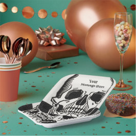 骨格パーソナライズされた誕生日ハローウィンパーティ ペーパープレート