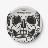 骨格パーソナライズされた誕生日ハローウィンパーティ ペーパープレート (正面)