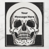 骨格パーソナライズされた誕生日ハローウィンパーティ ワインラベル (シングルラベル)