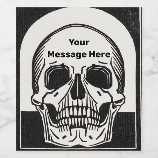 骨格パーソナライズされた誕生日ハローウィンパーティ ワインラベル (シングルラベル)